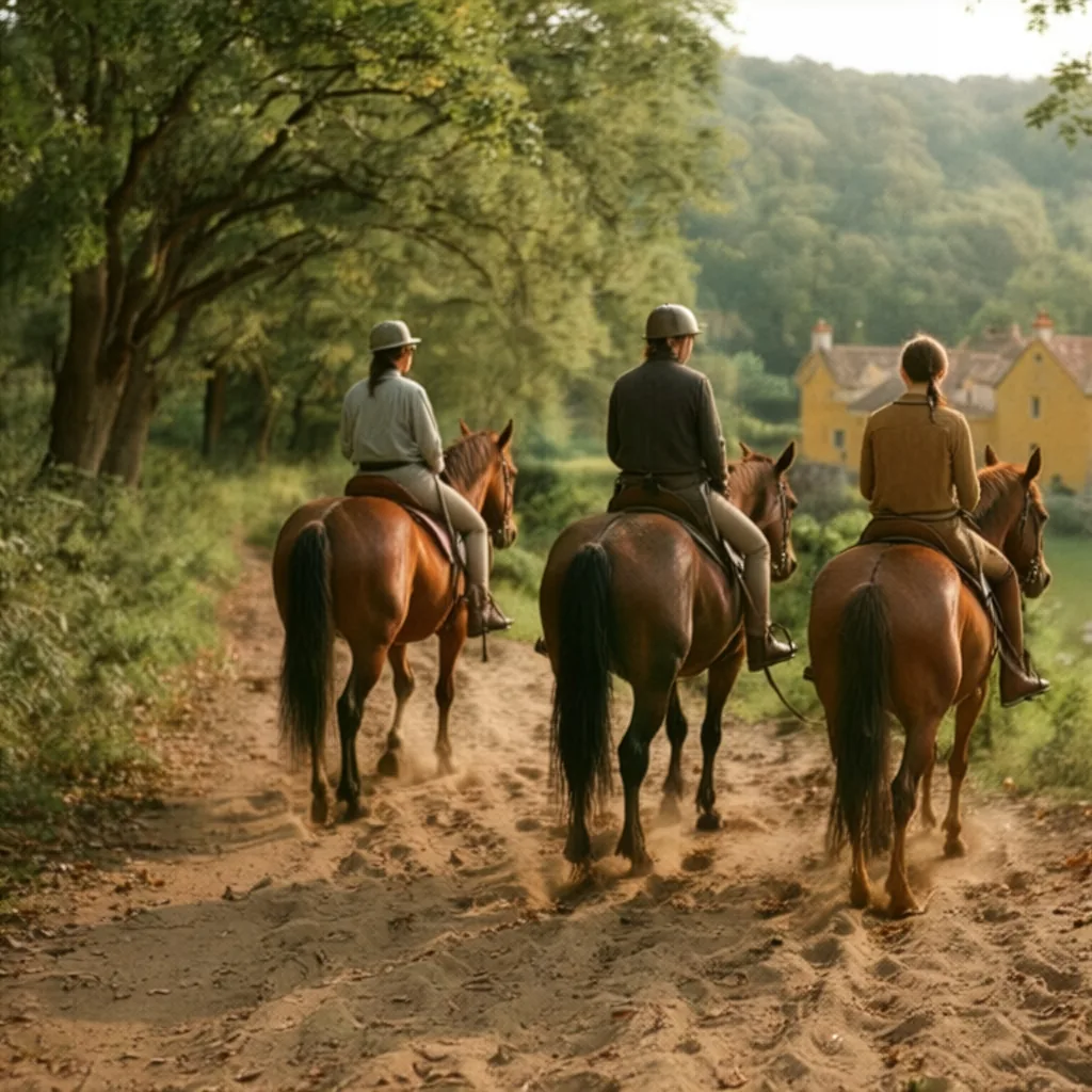 Balade à cheval en Dordogne, autour de La Chapelle-Gonaguet