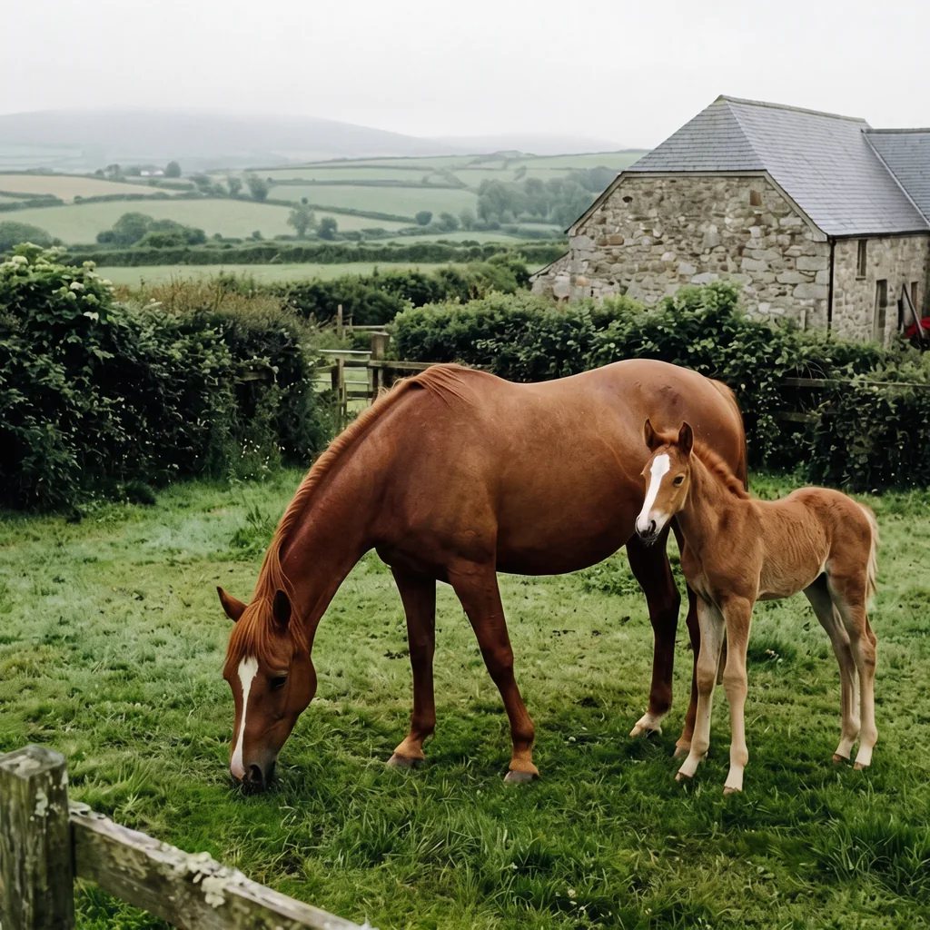 Élevage de chevaux au Élevage de Merlande, La Chapelle-Gonaguet