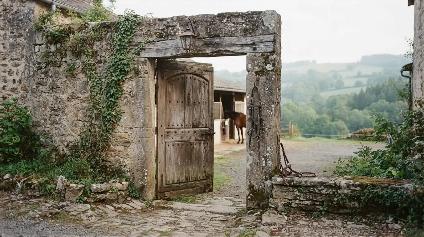Entrée du Élevage de Merlande, centre équestre à La Chapelle-Gonaguet